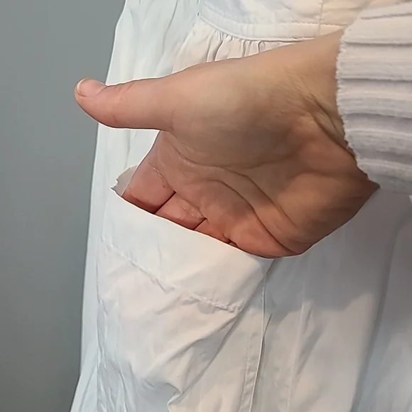 J.Crew Cotton poplin apron white dress convertible straps Size 6 Summer Preppy - Picture 3 of 10